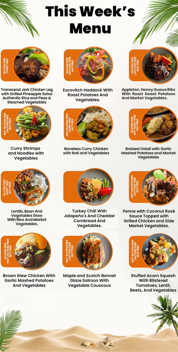 Caribbean Meal Prep GTA | Mix & Match - 7 Meal Plan